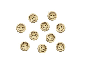 Bottoni Legno Handmade - Colore: 15 mm - by LacariaRicami.Store