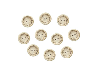 Bottoni Legno Handmade - Colore: 25 mm - by LacariaRicami.Store