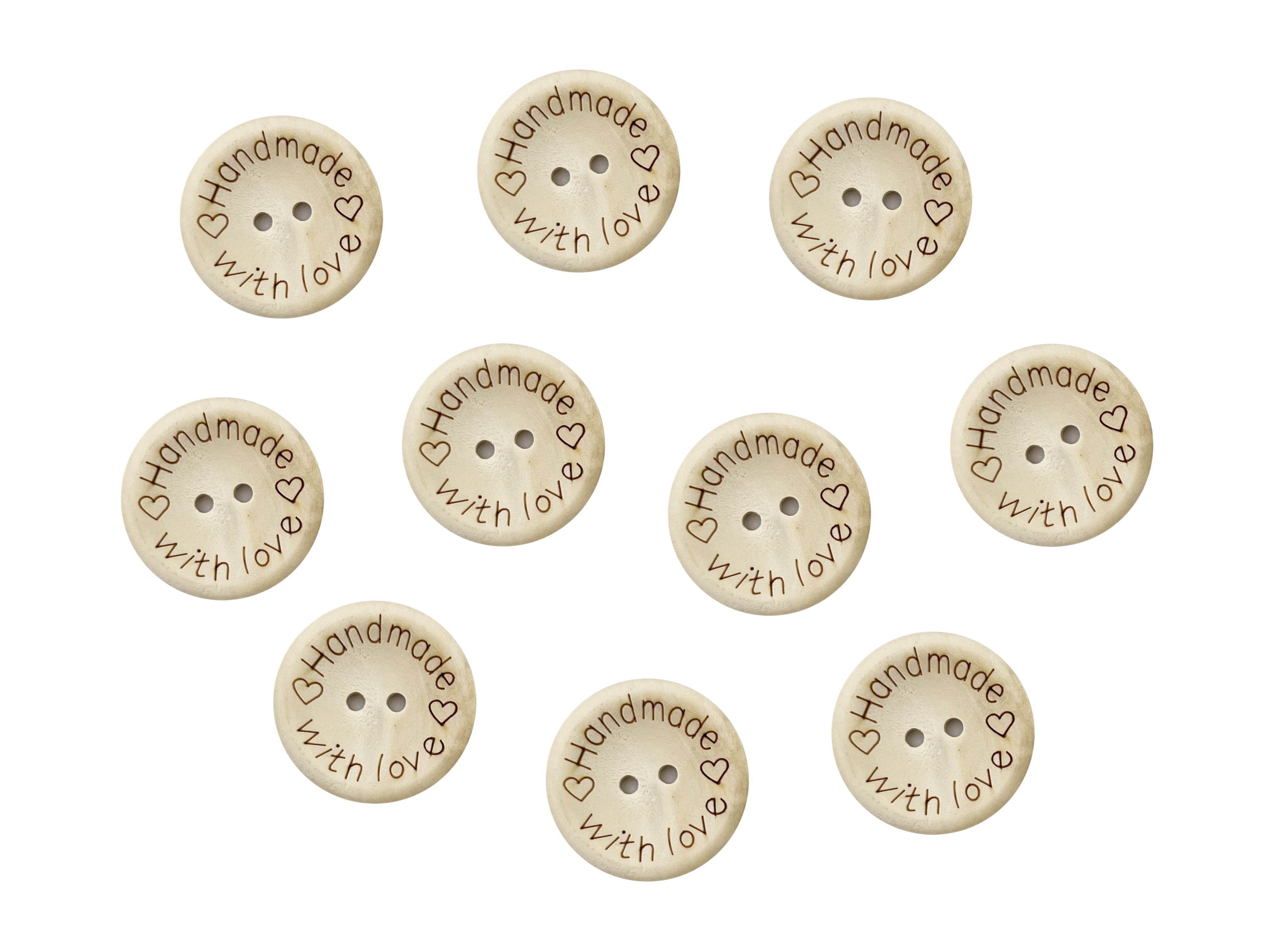 Bottoni Legno Handmade - - LacariaRicami.Store