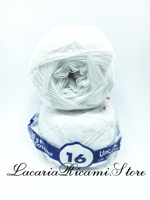 COTONE "AMBRA" 16 – Cucirini Tre Stelle 000 - BIANCO (50 grammi)