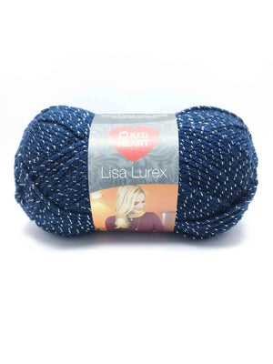 Lana LISA LUREX - RED HEART - Colore: 00012-BLU NOTTE ARGENTO - by LacariaRicami.Store