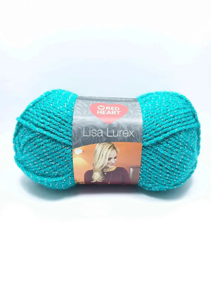Lana LISA LUREX - RED HEART - Colore: 00013-VERDE SMERALDO ARGENTO - by LacariaRicami.Store