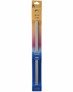 FERRI Calze A Due Punte In Alluminio 30 Cm - Pony - Colore: 2,0 mm - Lunghi 30 Cm - by LacariaRicami.Store