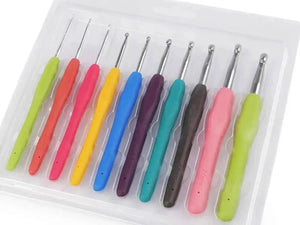 SET 10 Uncinetti Lana Ergonomici Gomma - Colore: - by LacariaRicami.Store
