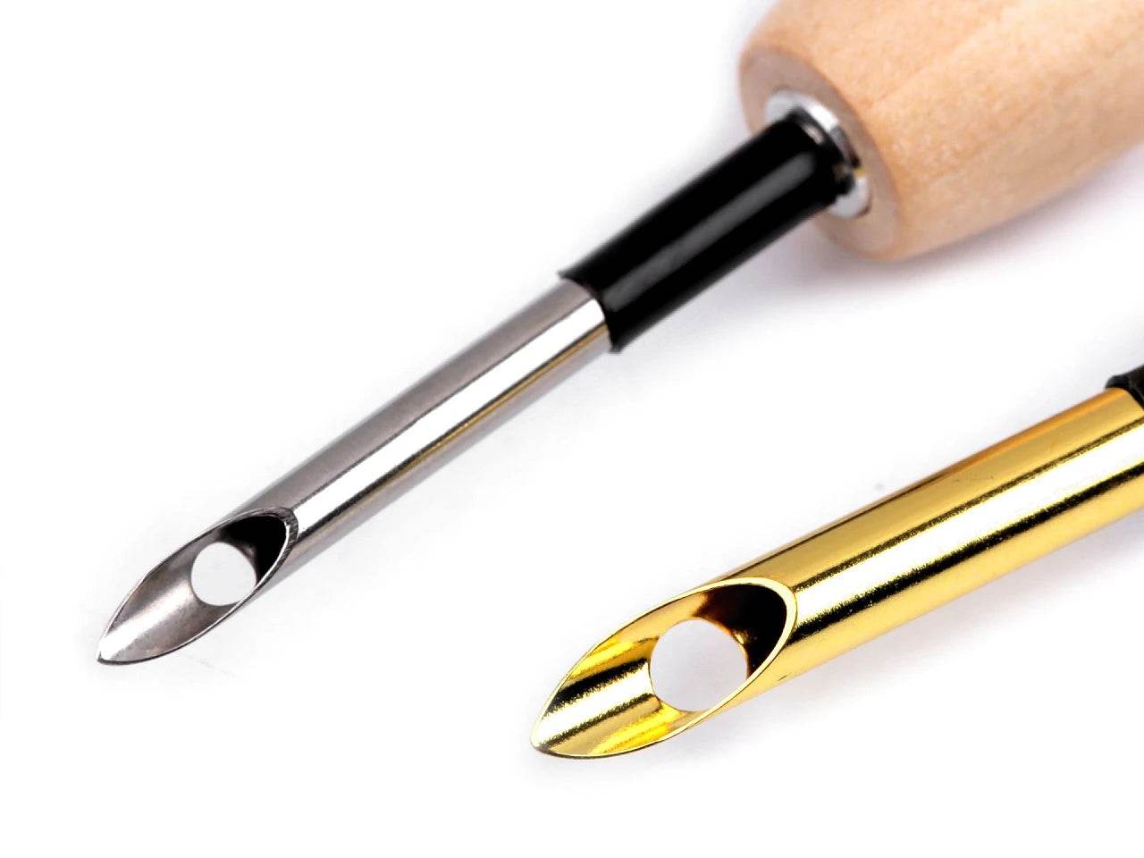 AGO da punch con impugnatura in legno - - LacariaRicami.Store