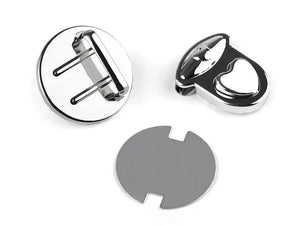CHIUSURA A Pulsante a Cuore 30x32 mm - - LacariaRicami.Store
