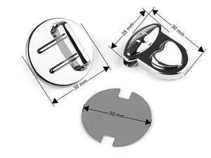 CHIUSURA A Pulsante a Cuore 30x32 mm - - LacariaRicami.Store