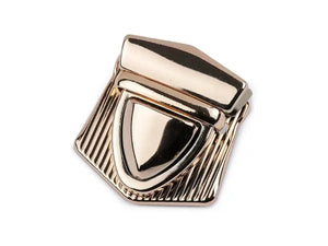 CHIUSURA a pulsante per BORSA - 33 x 41 mm - Colore: ORO ROSA - by LacariaRicami.Store