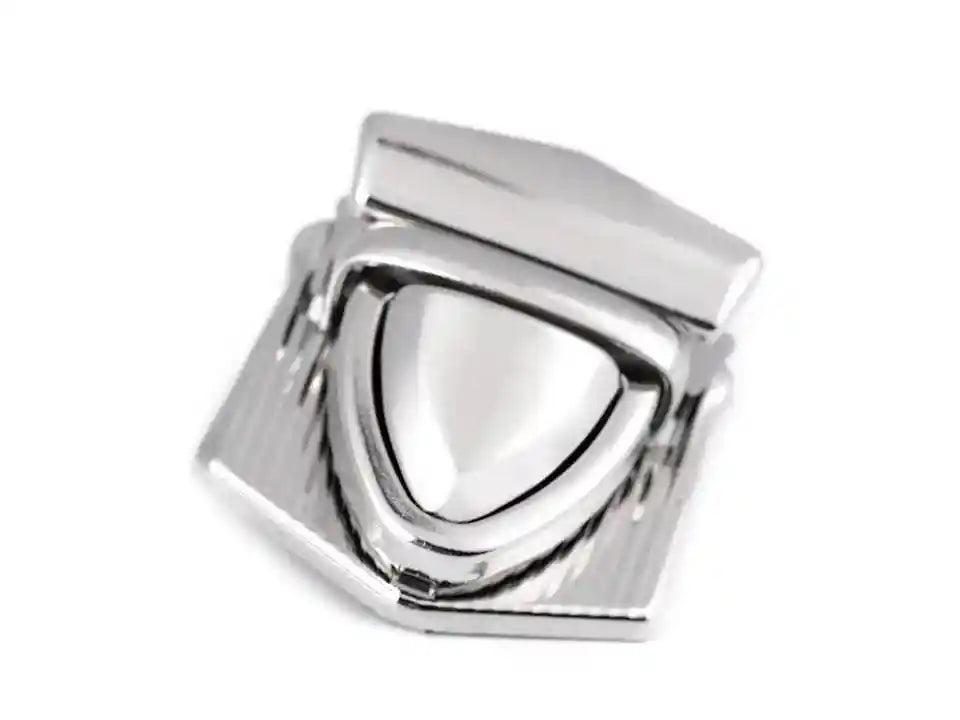 CHIUSURA a pulsante per BORSA - 33 x 41 mm - Colore: ARGENTO - by LacariaRicami.Store