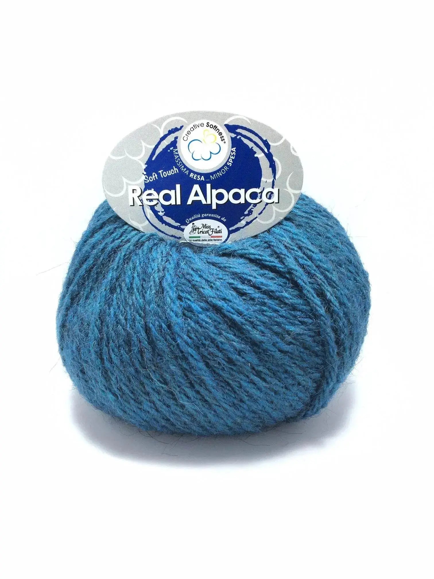 Lana REAL ALPACA - Miss Tricot Filati - Colore: 08 - VERDE PETROLIO - by LacariaRicami.Store