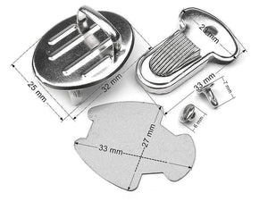 CHIUSURA a pulsante per BORSA – 25 x 33 mm - - LacariaRicami.Store