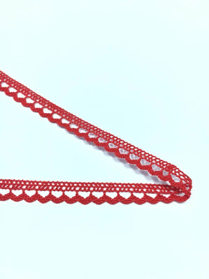 PUNTINA TOMBOLO 1096 - 9 mm - Colore: 1096 019 - ROSSO - by LacariaRicami.Store