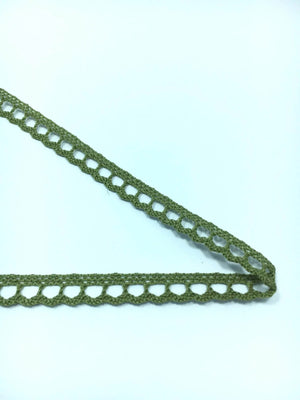 PUNTINA TOMBOLO 1096 - 9 mm - Colore: 1096 049 - VERDE MILITARE - by LacariaRicami.Store