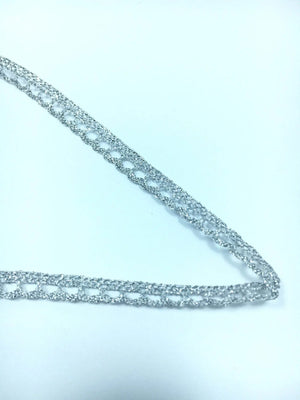 PUNTINA TOMBOLO 1096 - 9 mm - Colore: 1096 11 - ARGENTO LUREX - by LacariaRicami.Store