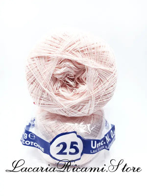 COTONE "AMBRA" 25 – Cucirini Tre Stelle - Colore: 117 - ROSA (50 grammi) - by LacariaRicami.Store