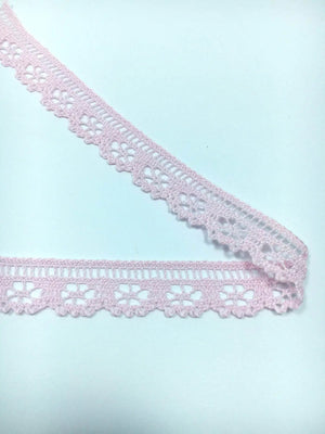 PUNTINA TOMBOLO 1275 - 17 mm - Colore: 1275 015 - ROSA - by LacariaRicami.Store
