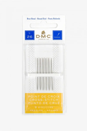 AGHI PER PUNTO CROCE SENZA PUNTA - DMC - Colore: 1771 3 - 6 aghi misura 26 - by LacariaRicami.Store