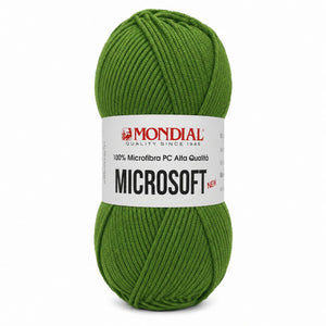 Lana MICRO SOFT NEW - MONDIAL - Colore: 190 - VERDE AMAZZONIA - by LacariaRicami.Store