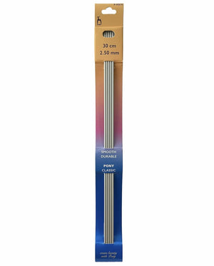 FERRI Calze A Due Punte In Alluminio 30 Cm - Pony - Colore: 2,5 mm - Lunghi 30 Cm - by LacariaRicami.Store