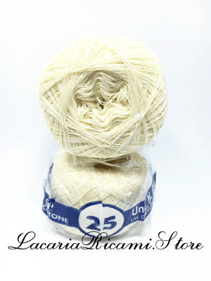 COTONE "AMBRA" 25 – Cucirini Tre Stelle - Colore: 002 - GIALLINO (50 grammi) - by LacariaRicami.Store