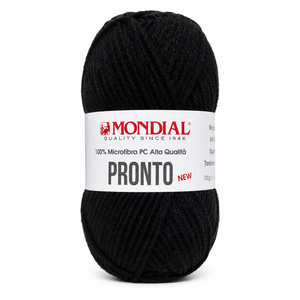 Lana PRONTO NEW - MONDIAL - Colore: 200 - NERO - by LacariaRicami.Store