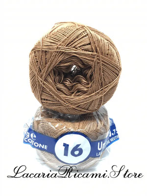 COTONE "AMBRA" 16 – Cucirini Tre Stelle - Colore: 217 - MARRONE (50 grammi) - by LacariaRicami.Store