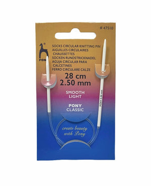 FERRI CIRCOLARI Calze 28 CM - Pony - Colore: 2,5 mm - Lunghi 28 Cm - by LacariaRicami.Store