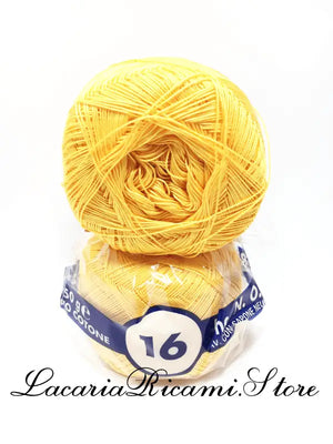 COTONE "AMBRA" 16 – Cucirini Tre Stelle - Colore: 251 - GIALLO OCRA (50 grammi) - by LacariaRicami.Store