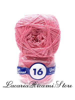 COTONE "AMBRA" 16 – Cucirini Tre Stelle - Colore: 258 - ROSA SCURO (50 grammi) - by LacariaRicami.Store