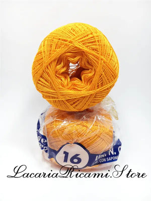 COTONE "AMBRA" 16 – Cucirini Tre Stelle - Colore: 307 - ARANCIO (50 grammi) - by LacariaRicami.Store