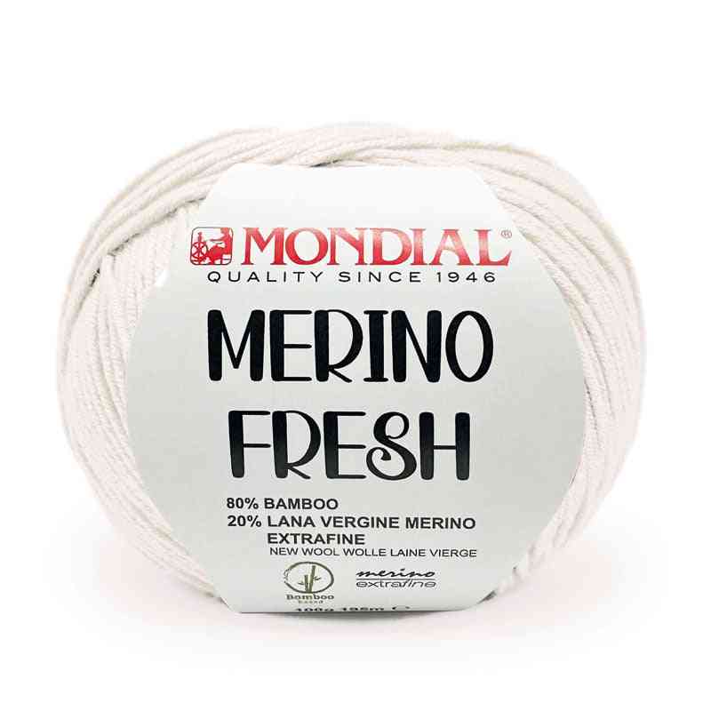 Lana MERINO FRESH - MONDIAL - Colore: 365 - PANNA - by LacariaRicami.Store