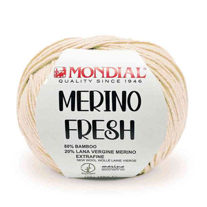 Lana MERINO FRESH - MONDIAL - Colore: 366 - SABBIA CHIARO - by LacariaRicami.Store