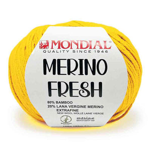 Lana MERINO FRESH - MONDIAL - Colore: 369 - GIALLO - by LacariaRicami.Store