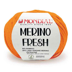 Lana MERINO FRESH - MONDIAL 370 - ARANCIO - LacariaRicami.Store