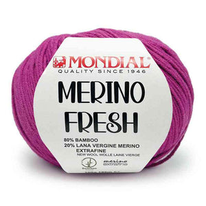 Lana MERINO FRESH - MONDIAL - Colore: 373 - CICLAMINO - by LacariaRicami.Store