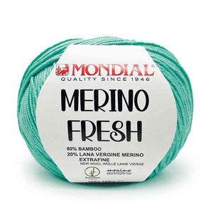 Lana MERINO FRESH - MONDIAL 377 - TURCHESE - LacariaRicami.Store