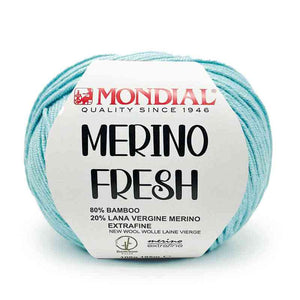 Lana MERINO FRESH - MONDIAL - Colore: 378 - AZZURRO - by LacariaRicami.Store