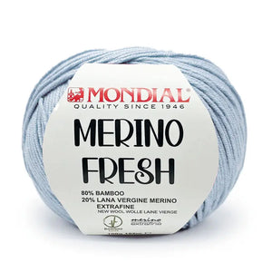 Lana MERINO FRESH - MONDIAL - Colore: 379 - CELESTE - by LacariaRicami.Store