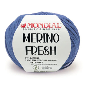 Lana MERINO FRESH - MONDIAL - Colore: 380 - DENIM - by LacariaRicami.Store