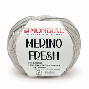 Lana MERINO FRESH - MONDIAL - Colore: 384 - GRIGIO - by LacariaRicami.Store
