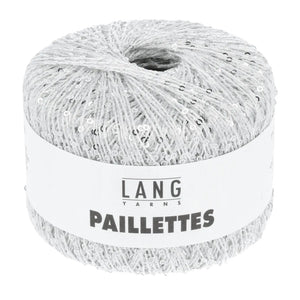 PAILLETTES - LANG YARNS - 0001 - BIANCO/PAILLETTES ARGENTO - LacariaRicami.Store