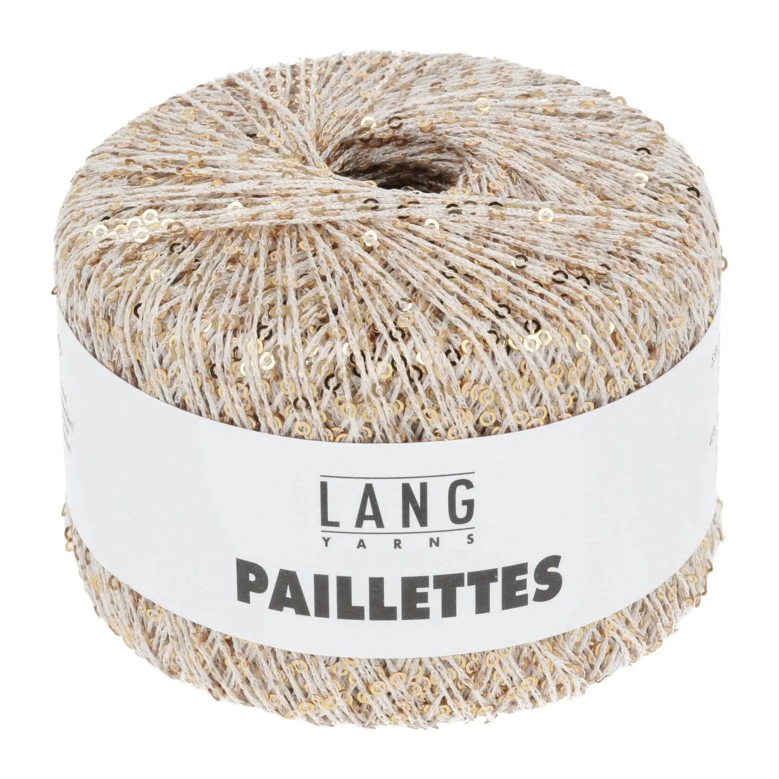 PAILLETTES - LANG YARNS - 0002 - BEIGE/PAILLETTES ORO - LacariaRicami.Store