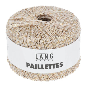 PAILLETTES - LANG YARNS - 0002 - BEIGE/PAILLETTES ORO - LacariaRicami.Store