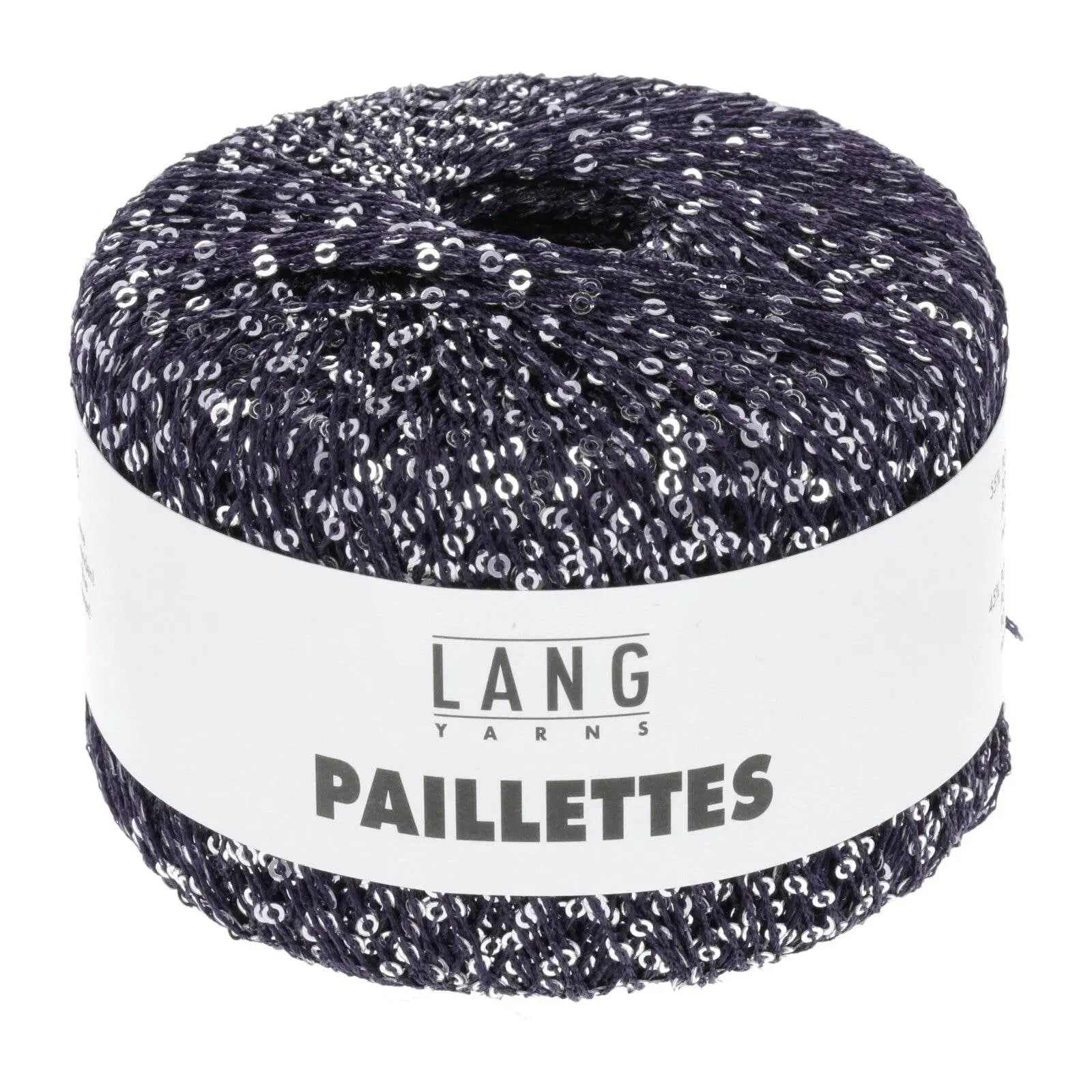 PAILLETTES - LANG YARNS - 0035 - BLU/PAILLETTES ARGENTO - LacariaRicami.Store