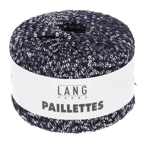 PAILLETTES - LANG YARNS - 0035 - BLU/PAILLETTES ARGENTO - LacariaRicami.Store