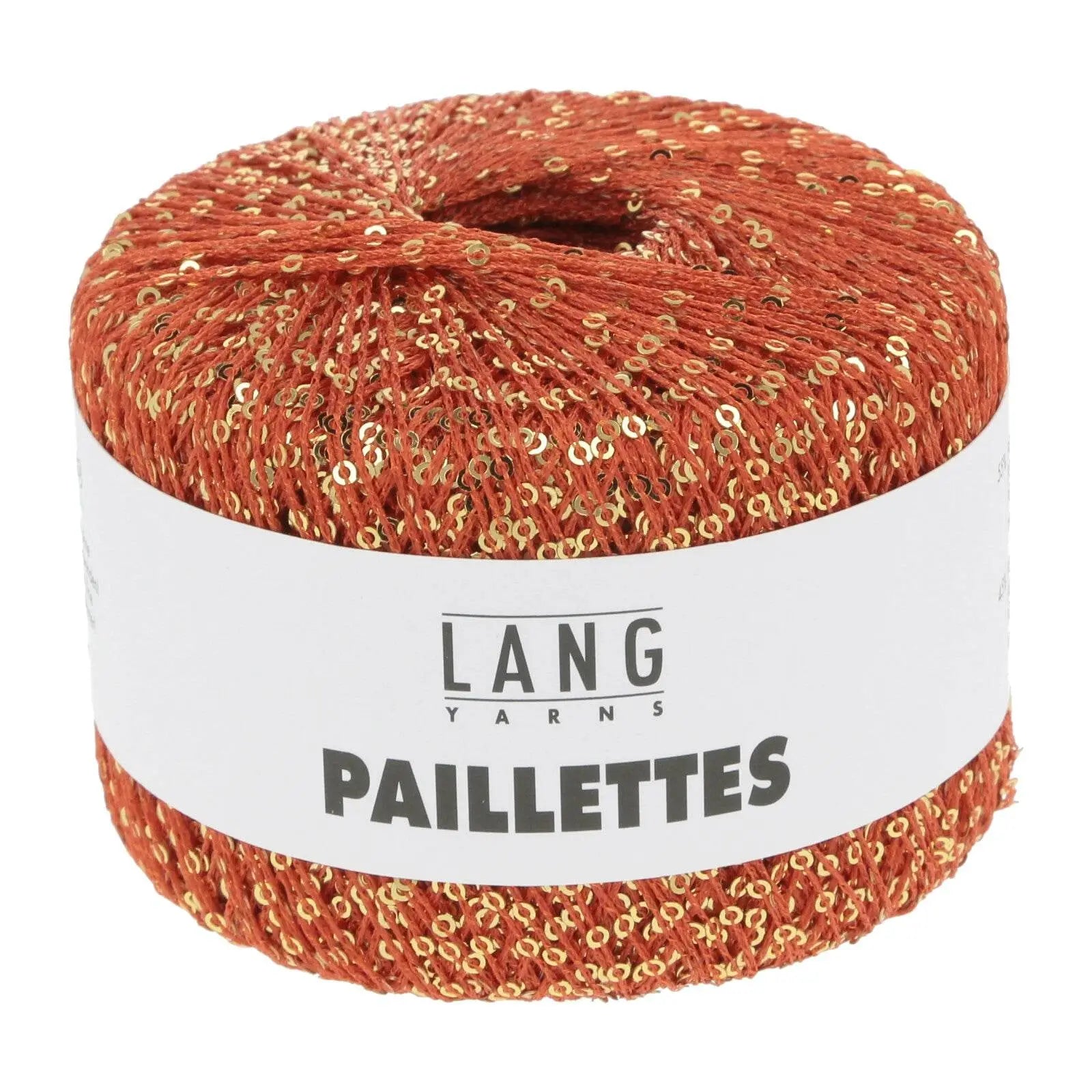 PAILLETTES - LANG YARNS - 0060 - ROSSO/PAILLETTES ORO - LacariaRicami.Store
