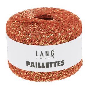PAILLETTES - LANG YARNS - 0060 - ROSSO/PAILLETTES ORO - LacariaRicami.Store