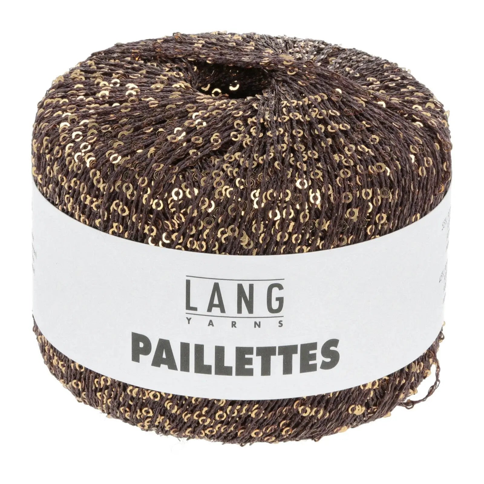 PAILLETTES - LANG YARNS - 0068 - MARRONE/PAILLETTES ORO - LacariaRicami.Store