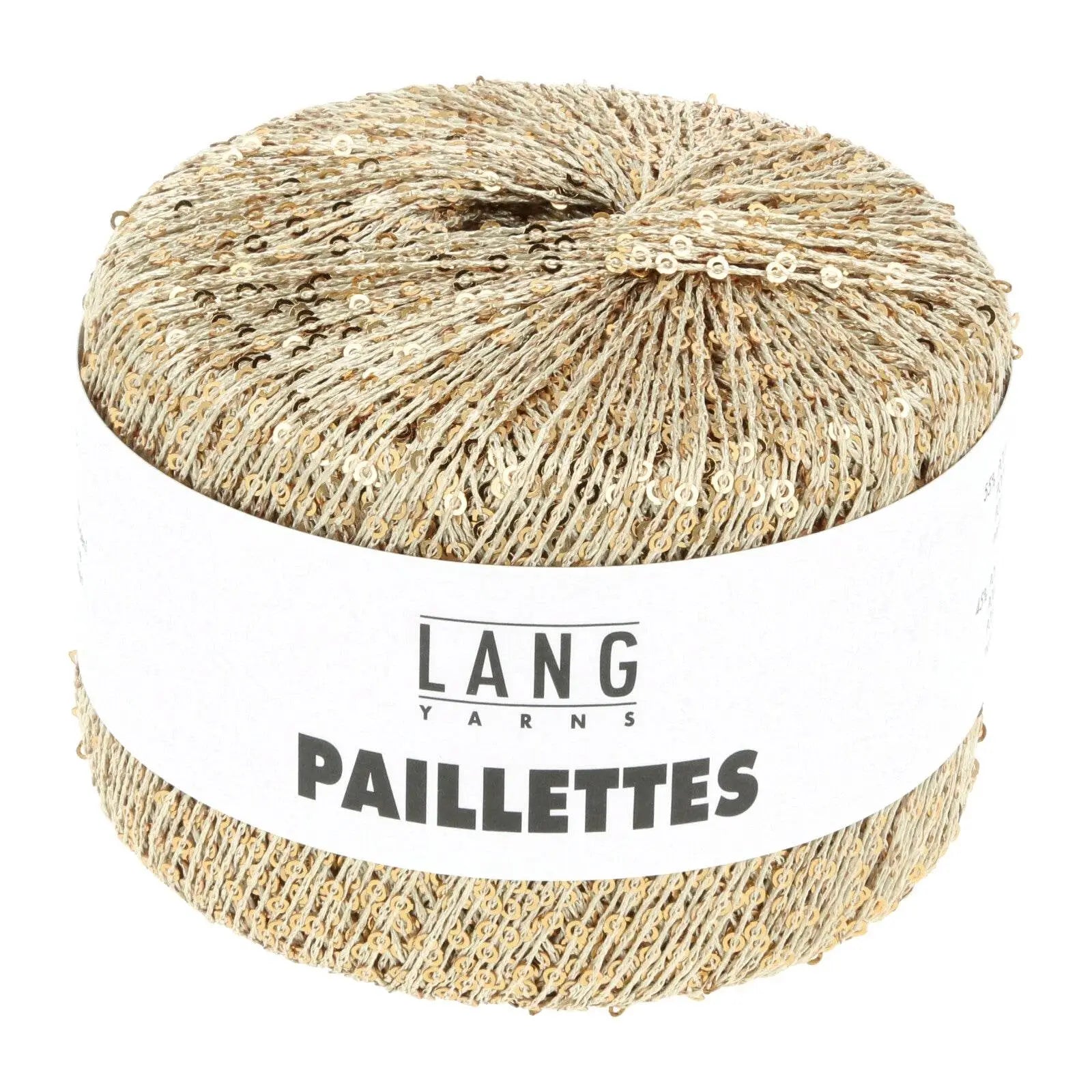 PAILLETTES - LANG YARNS - 0096 - BEIGE/PAILLETTES ORO - LacariaRicami.Store