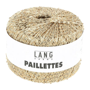 PAILLETTES - LANG YARNS - 0096 - BEIGE/PAILLETTES ORO - LacariaRicami.Store